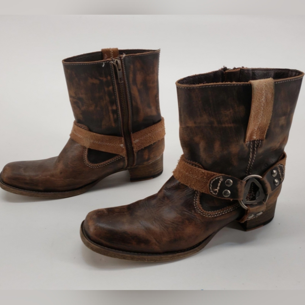 Bed Stu Roma Harness Boots Women's 9 Brown